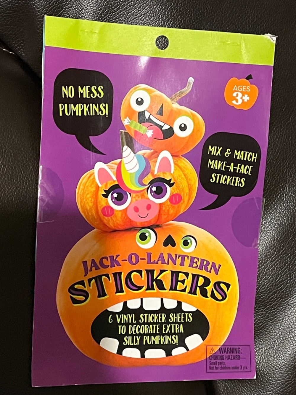 Jack-O-Lantern Pumpkin Face Stickers 150+ Halloween Decorations New